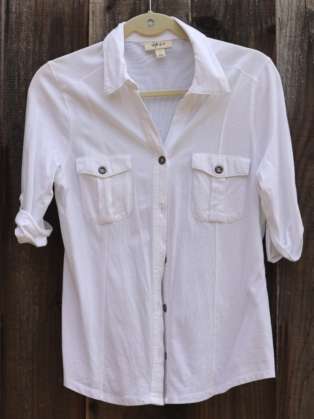Style & Co White Top Size S